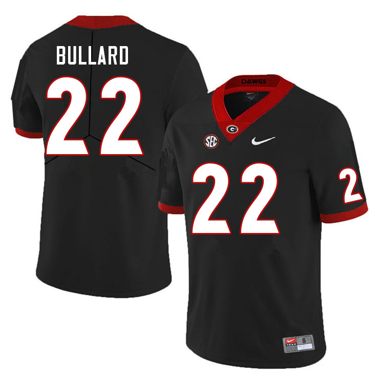 Men #22 Javon Bullard Georgia Bulldogs College Football Jerseys Sale-Black